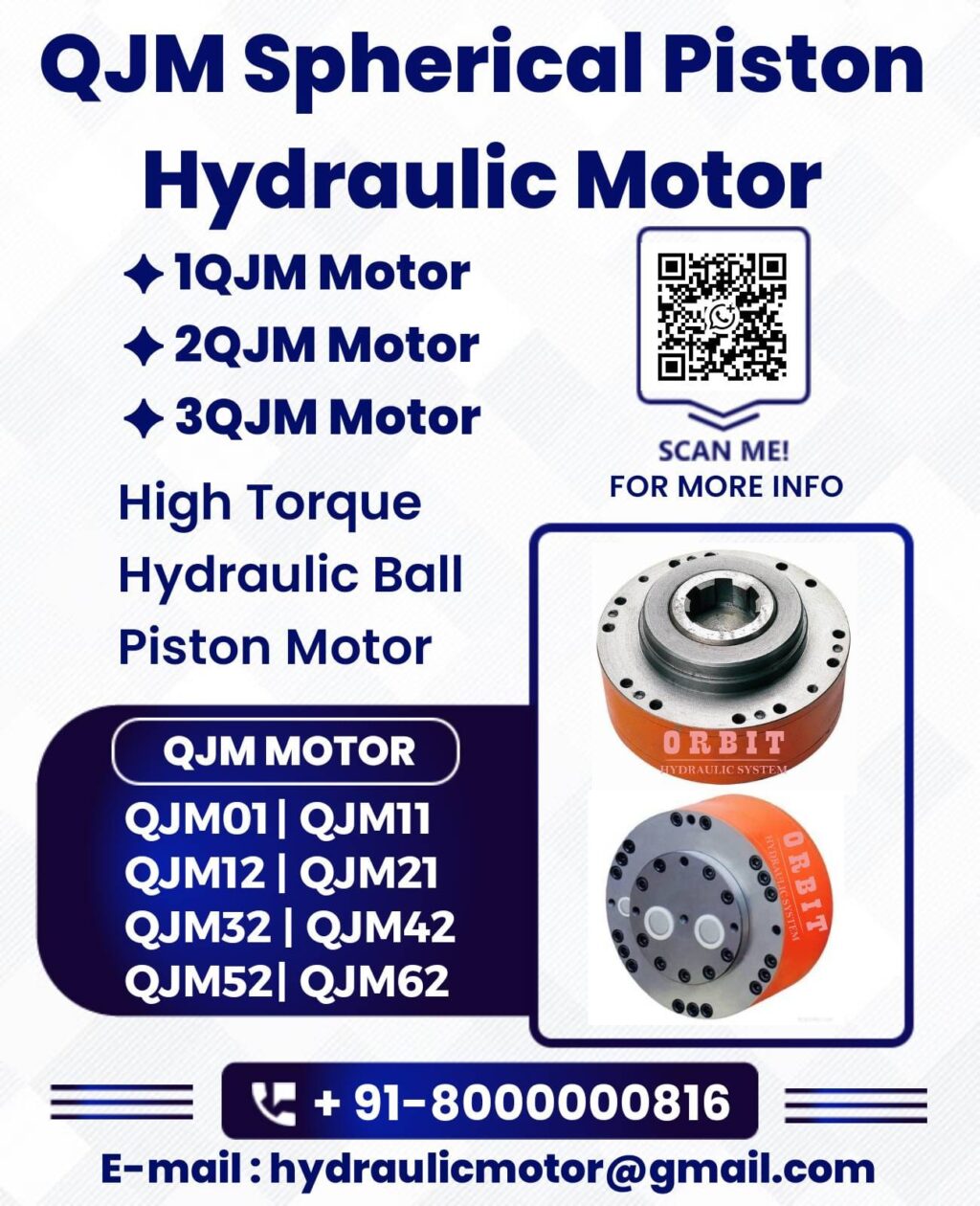 QJM Spherical Piston Hydraulic Motor Manufacturer in Ahmedabad Mumbai Pune Chennai Bangalore Hyderabad Delhi Nashik Kolkata Nagpur Coimbatore India